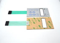 Interruptor de membrana impermeável tátil gravado com o filme da proteção na folha de prova
