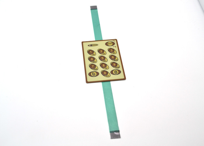 O interruptor de membrana da abóbada do metal do diodo emissor de luz com 2 circuitos/gravou o botão de superfície tátil