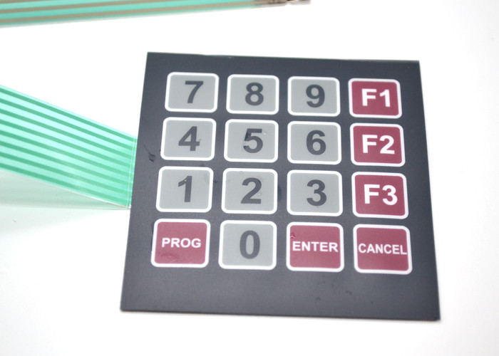 Interruptores de membrana feitos sob encomenda da prova do terramoto, teclado numérico bonde do interruptor de membrana